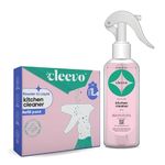 Cleevo Kitchen Cleaner Spray- 1L Bottle Pack | Natural Plant-Based Cleaning Spray for Tough Stains, Gas Stove, Countertop, Chimney | Grease & Grime Remover | All-in-One Kitchen Surface Cleaner