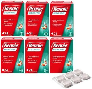 Rennie Sugar Free - Fast & Effective Relief for Heartburn & Indigestion - 144 Chewable Tables (6 Pack of 24 Tables)