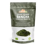 Organic Japanese Sencha Green Tea - Upper Grade - 100g. Sencha Loose Leaf Green Tea Bio, Natural and Pure. First harvest Green Tea Leaves cultivated in Japan. NaturaleBio