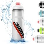 ROCKBROS Bike Water Bottle 21oz Bicycle Water Bottle for 5hrs Insulation Sports Squeeze Water Bottle Leakproof Design