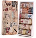 34 Rolls Vintage Washi Tape Set,Let