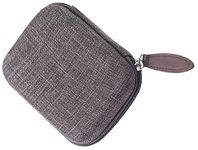 Grey Aroma2Go Hemp Bag Essential Oil Travel Carrying Case protects and holds 5 Roll-On or 5ml Bottles of your favorite aromatherapy scents - Compact storage holder purse with protective hard shell