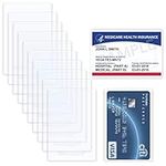 Wisdompro 10pcs Credit Card Holder Protector Sleeves, 6 Mil Soft and Flexible Clear PVC Wallet Size Slot for ID Card, Debit Card, Business Cards and Medicare Cards