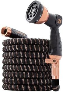 Pocket Hose 75 FT Copper Bullet Hose, Thumb Spray Nozzle, 650psi, No-Kink