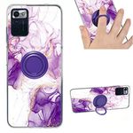 Consumer Cellular ZMAX 5G Case Compatible for ZTE ZMAX 5G Phone Case Z7540 Cover 2 in 1 Hard PC + Soft TPU [360 Metal Ring, Magnetic Car Mount] Purple