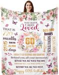 60th Birthday Gifts Blanket 60 Year Old Birthday Gift Ideas for Women 50"x60" Blanket Gifts for her 60th Birthday Decorations for Mom Wife Girlfriend Sister Friends