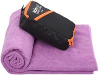 Rainleaf Microfiber Travel Towel Quick Dry Swimming Towel Ultra-Compact,Super Absorbent,Washcloths for Bathroom, Shower,Camping,Backpacking-Purple 34"x60"