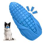 HICC PULE Indestructible Dog Chew Toy for Aggressive Chewers, Tough Durable Squeak Interactive Dog Toys with Milk Flavor, Cleaning Teeth Dog Toy for Medium, Large Breed Boredom Dogs (Blue)
