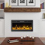 Northwest 80-EFFV-2 Electric Fireplace, Black