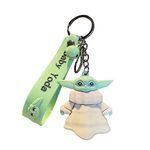 Baby Yoda The Child Mandalorian 3D PVC Rubber Keychain,The Child Figure Pendant Toys PVC Handmade Model Ornament Dolls Decoration