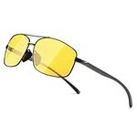 SUNGAIT Night Driving Glasses for Men Glare Reducing HD Night Vision Glasses Polarized Trendy Designer SGT458YS-QKHP