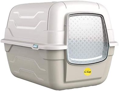 Cat Centre Cat Grey Hooded Litter Tray Box Large Enclosed Loo Indoor Puppy Kitty Toilet