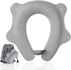 SKYROKU Foldable Kids Toilet Seat – Portable & Anti-Slip Travel Potty Training Seat for Toddlers,Safety material Baby Toilet Seat, Easy Clean & Compact for Home, Daycare, Grandparents House (Ages 2-6)