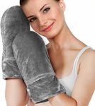 AiricePac Heated Mitts for Arthritis, Microwavable Hand Warmer for Women Men in Cases of Stiff Joints, Trigger Finger, Warm Therapy Mittens Unscented Hand Muff, Grey