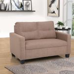 duroflex Ease 2 Seater Fabric Sofa in Brown Colour, 2-Person Sofa