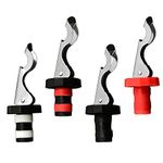 4 Pcs Reusable Wine Bottle Stoppers Vacuum Expanding Rubber Beverage Bottle Stopper Bottle Cover Bottle Sealer Leak-Proof Champagne Stopper(4 Colors)