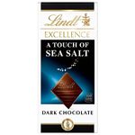 Lindt Excellence A Touch of Sea Salt Dark Chocolate Bar, 100 Grams Packages (Pack of 12)