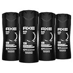 AXE Body Wash 12h Refreshing Scent Cleanser Black Frozen Pear & Cedarwood Men's Body Wash with 100% Plant-Based Moisturizers 473ml 4 Count