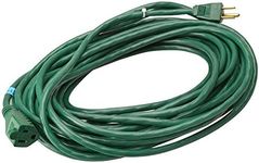 Woods Yard Master Light Duty Outdoor Extension Cord, 80Ft, 16 Gauge, 3 Conductor, Landscape and Patio Cord, Green, 990394