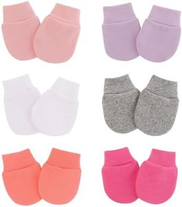 6 Pairs Baby Mittens No Scratch Mittens Infant Soft Gloves Mittens for 0-6 Months Boys Girls