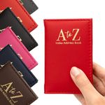 Index Address Book Leather Look Cover Executive Padded Small Sizes Notebook A-Z (Red)