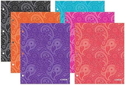 BAZIC Products 2 Pockets Paper Folder, Paisley Portfolio, Letter Size Folders Holder for Office Business Document Papers Organizer, Assorted Color, 48-Pack