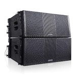 Sound Town ZETHUS Pair of Dual 10-inch Powered Line Array Speaker System with Onboard DSP, Black (ZETHUS-210BPW-PAIR)