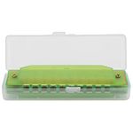 Kids Harmonica, Harmonica for Beginners, Plastic Harmonia 10 Hole Harmonica Musical Instrument for Amateurs (Green)