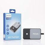 Philips Torch Light, Small Torch Light Pocket Size, Banknote Detecting Light with 1200mAh Flat Flashlight Rechargeable, 350 Lumens, 3 Lighting Mode for Everyday Carry and Emergencies