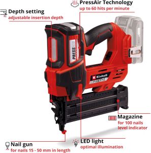 Einhell 18V Cordless Nail Gun – Lightweight Electric Nailer