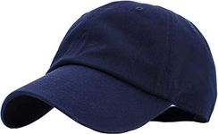 Zonixon Original Classic Low Profile Cotton Stylish Hat Men Women Baseball Cap Dad Hat Adjustable Unconstructed Plain Cap (Navi Blue)