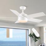 POCHFAN 44 inch White Ceiling Fan w