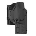 Omitac 360° Rotation Glock17 Holster for Glock17,22,31 Gen 1,2,3,4 Glock 17 gen5 OWB Belt Clip Concealed Holster G17 Holster Right Hand