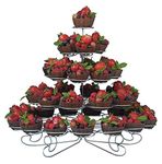 WedDecor 5 Tier Spiral Cupcake Stand Metal Dessert Table Decorations Cupcake Holder Tower Cake Stand for Wedding Baby Shower Afternoon Tea Birthday Reception Parties Events, Get-together, 41 Holder