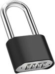 Heavy Duty Combination Padlocks Outdoor, [Weatherproof] Diyife Long Shackle 51.5mm Large 4 Digit Code Locker Padlock with 8mm Thick 304 Stainless Steel Shackle for School, Gate, Shed, Gym, Garage