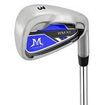 MAZEL WM-X1 Individual Golf Iron 4,5,6,7,8,9,Pitching Wedge,Sand Wedge or Irons Set with Steel Shafts for Right Handed Golfers (3 Iron Single,Blue, Right Handed (Stainless Steel,Flex S))