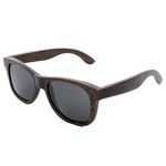 MINI TREE Polarized Bamboo Sunglasses for Men and Women - Handcrafted Square Vintage Sun Shades with UV400 Protection (Brown/Grey)