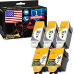 Cartlee Set of 5 Compatible 30xl High Yield Ink Cartridges for Kodak Hero 3.1, Hero 5.1, ESP 3.2, ESP C110, ESP C310, ESP C315, ESP Office 2150, ESP Office 2170