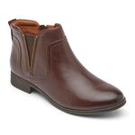 Cobb Hill Women's Crosbie Gore Boot Ankle, Brown Leather, 8.5 Wide