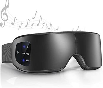 Eye Massager with Heat and Bluetooth Music, Compression Heated Eye Mask for Dry Eyes and Tension Headaches, Migraine Relief Products Eye Messager for Puffy Eyes, Dark Circles, Sleeping