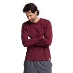 Russell Athletic Men's Essential Long Sleeve Tee, Maroon, L