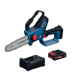 BOSCH GKE18V-20N14X 18V Cordless Pruning Saw Chainsaw, 8-Inch Bar for Limbing, High-Speed Brushless Motor, Advanced Safety Features for Yard Work (Includes: 4.0Ah Battery and Charger)