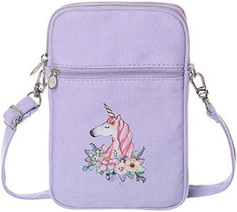 AOCINA Small Crossbody Purse Cute Little Wallet Key Bag Birthday Gifts for Teen Girls Trendy Stuff(Mom and daughter Gifts)(Light Purple-Unicorn)