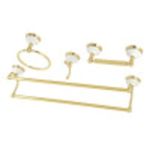 4-Pc Bathroom Hardware Set in Polished Brass Finish