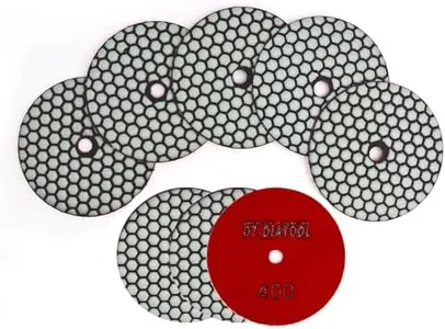 DT-DIATOOL Dry Diamond Polishing Pads 4 Inch for Granite Marble Quartz Stone Countertop Tiles 8 Pieces Grits 400