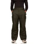Arctic Quest Mens Snow Ski Waterproof Softshell Snowboard Pants Outdoor Hiking Zipper Bottom Windproof Warm Snow Pants, Rosin, XL