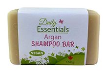 Daily Essentials Natural Argan Shampoo Bar for Healthy Hair and Shine Canadian-Made Generous 150g Solid Soap