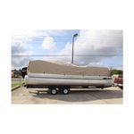 Vortex *TAN/Beige* 20' Ultra 3 Pontoon/Deck Boat Cover, HAS Elastic and Straps FITS 18'1" to 19' to 20' FT Long 1 to 4 Business Day DELIVERY