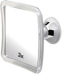 Mirrorvana Fogless Shower Shaving Mirror 2016 Model 5.3 x 5.3 Surface 3X Magnification