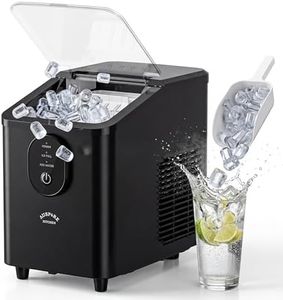 AUSPURE Ice Maker with Ice Cube Tray, Ice Machine12KG/24H Portable Countertop Ice Maker Machine with Self-Cleaning, Smart Indicators & Compact Design for Home, Kitchen, Camping & Party, Black